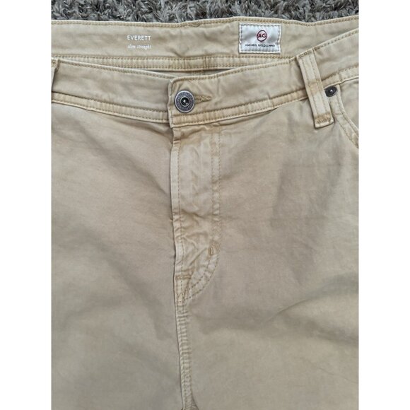 Adriano Goldschmied Pants Men 40X31.5 Everett Slim Straight Sateen Career Preppy - Picture 5 of 13